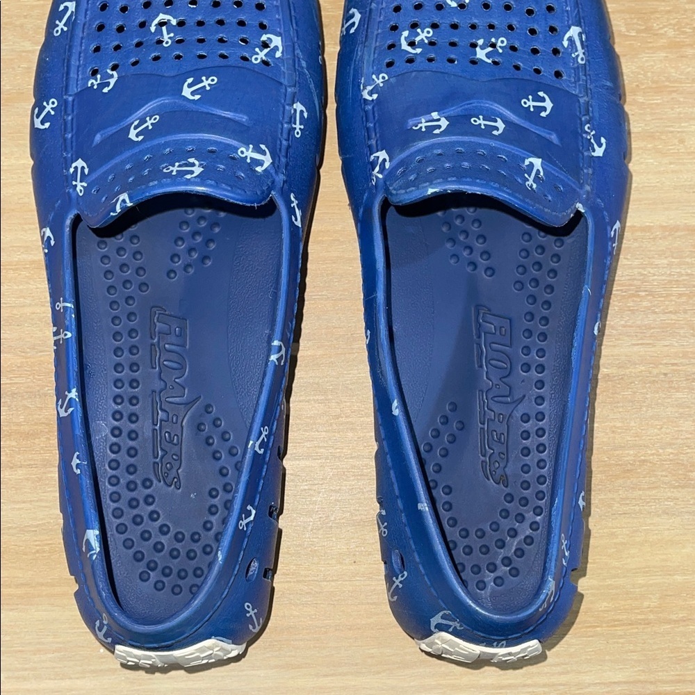 Floafers Nautical Blue Women's Loafers with Anchor Design - Size 8 - Picture 9 of 10